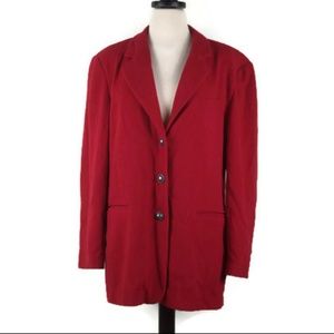 Ouiset Red Wool and Cashmere Coat